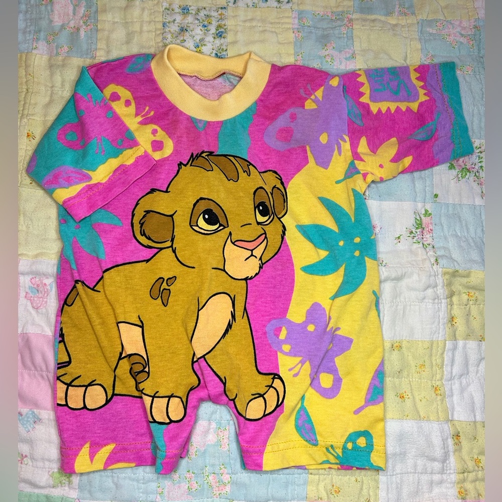Vintage Lion King Simba Baby Romper
